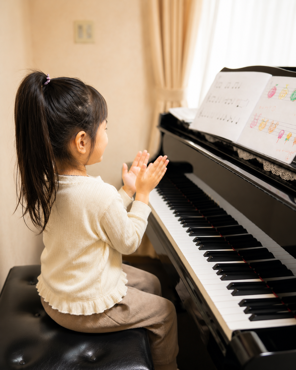 すみピアノ教室 リズム練習の様子