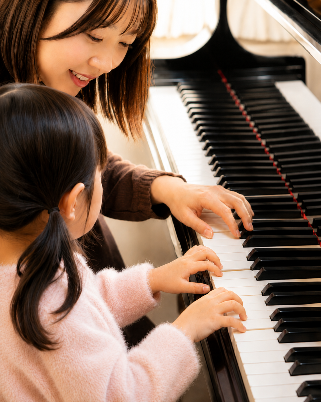 すみピアノ教室 幼児との連弾レッスン